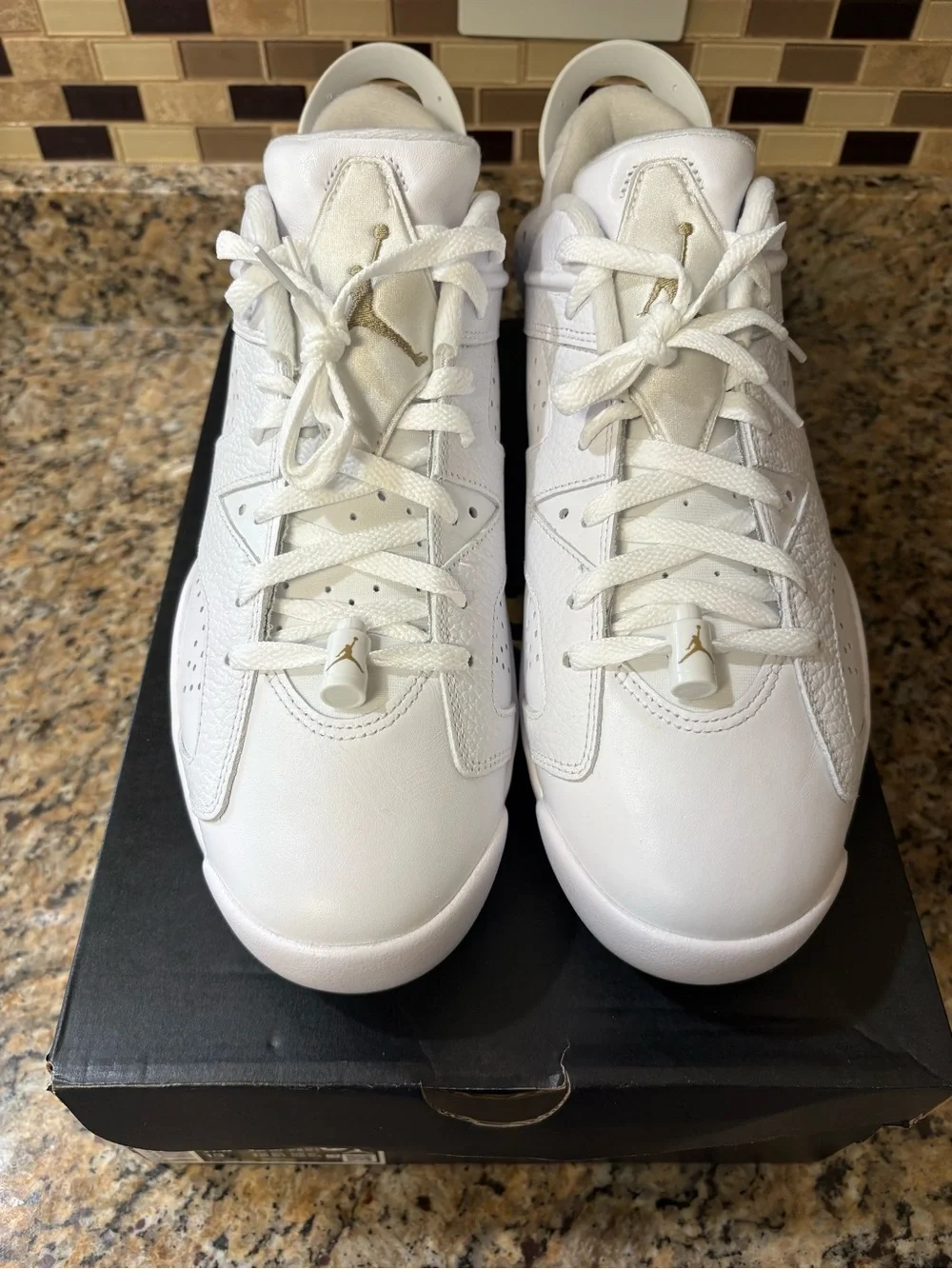 New Men’s Jordan Retro 6 Golf White Khaki Size 11.5